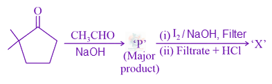 JEE Main 2021 Chemistry, Aldehydes and Ketones — question figure
