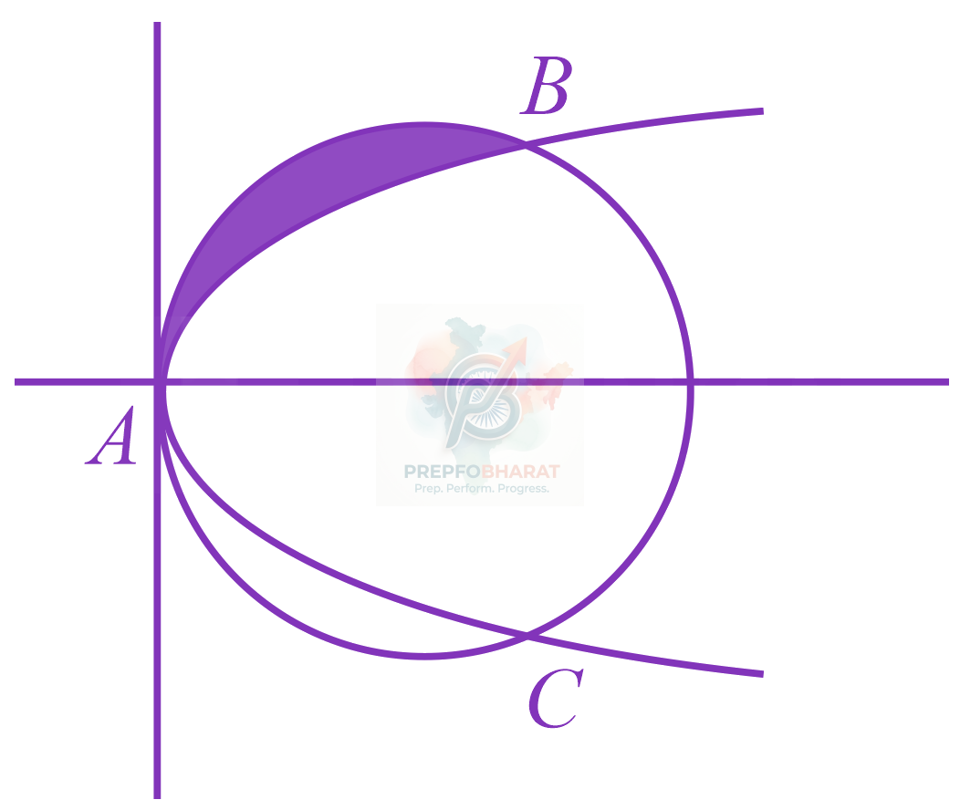 JEE Main 2016 Mathematics, Area Under Curves — solution figure