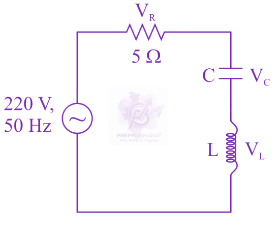 JEE Main 2022 Physics, Alternating Current — question figure
