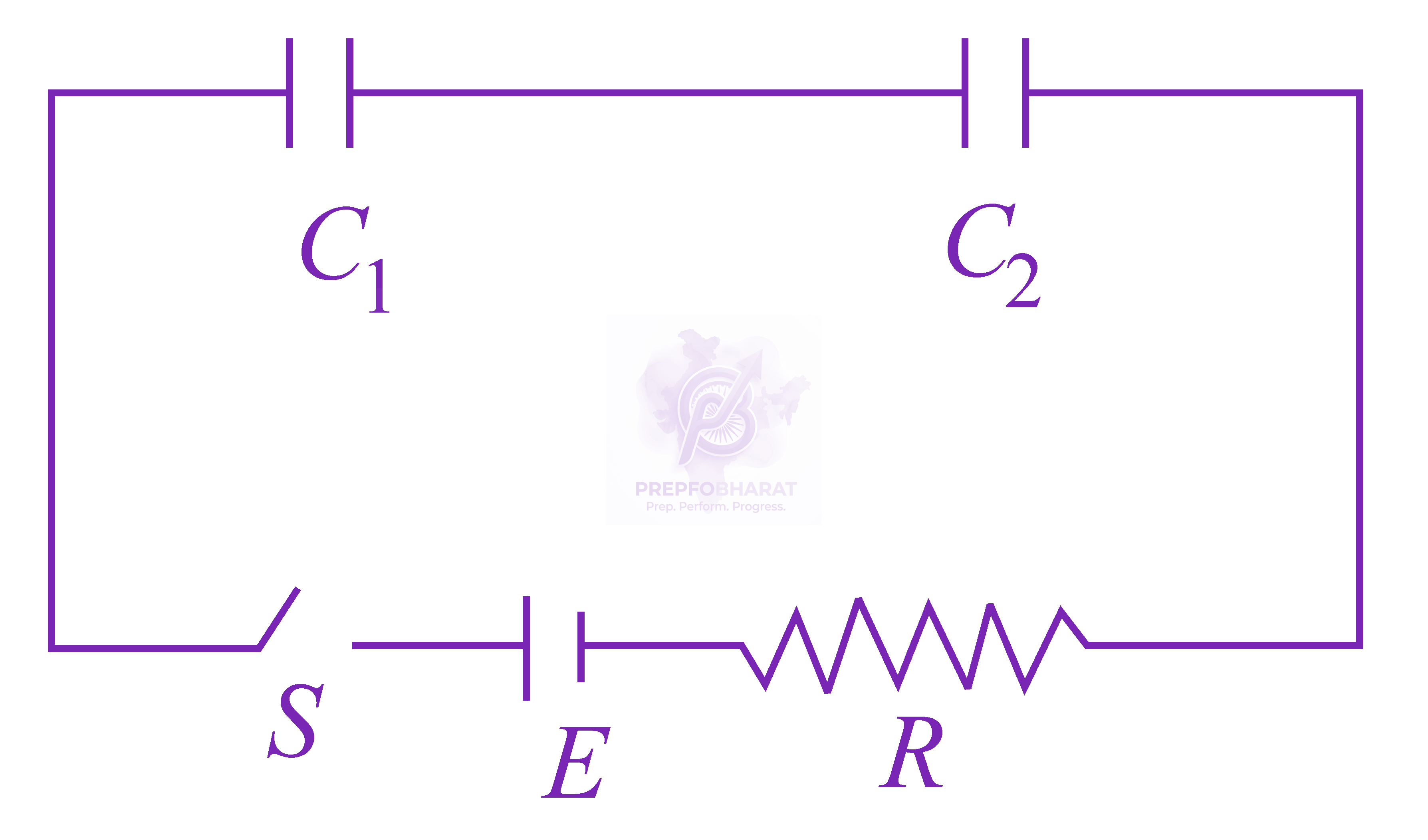 JEE Main 2018 Physics, Capacitance — question figure