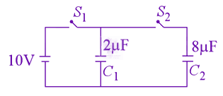 JEE Main 2021 Physics, Capacitance — question figure