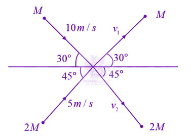 JEE Main 2019 Physics, Center of Mass Momentum and Collision — solution figure