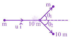 JEE Main 2020 Physics, Center of Mass Momentum and Collision — question figure