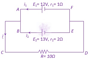 JEE Main 2018 Physics, Current Electricity — solution figure