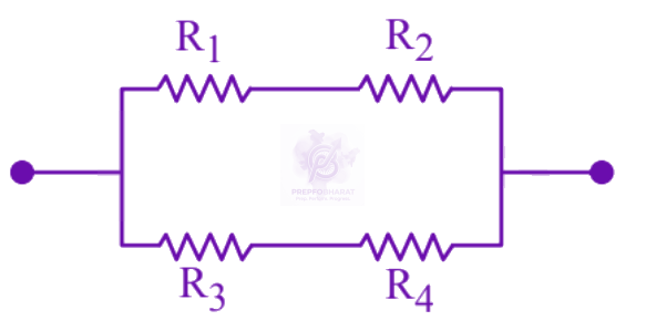 JEE Main 2025 Physics, Current Electricity — option A figure