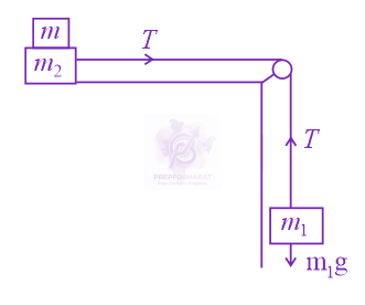 JEE Main 2018 Physics, Laws of Motion — question figure