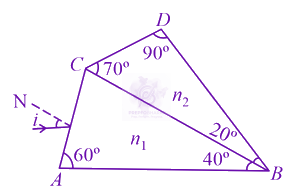 JEE Main 2021 Physics, Ray Optics — question figure
