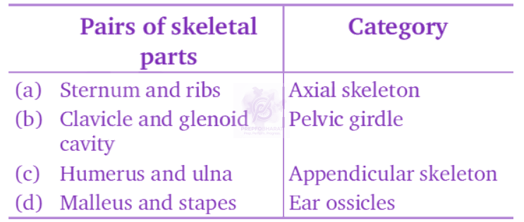 NEET 2011 Zoology, Locomotion and Movement — question figure