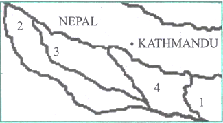 Geography question diagram