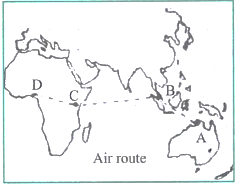Geography question diagram